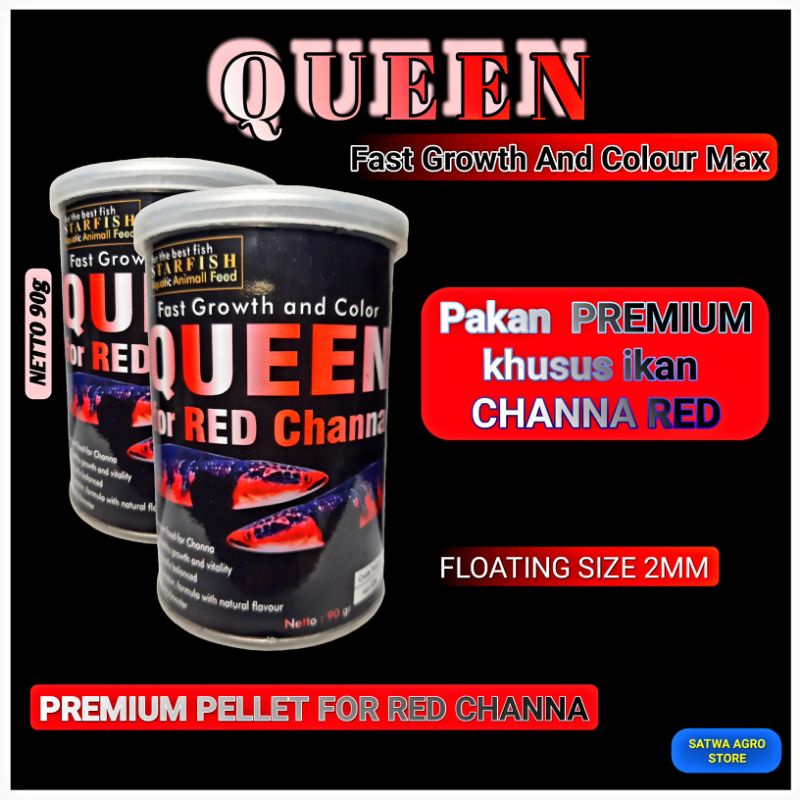 PELET IKAN CHANNA RED PREMIUM, QUEEN FOR RED CHANNA