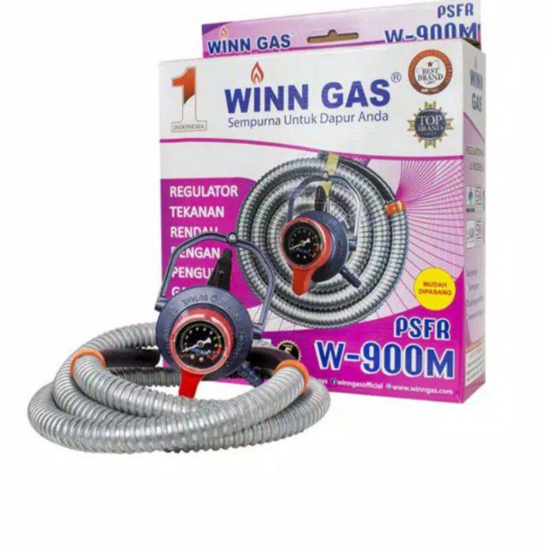 Winn Gas Selang Paket Regulator Gas Meter Double Safety SNI PSFRW900M