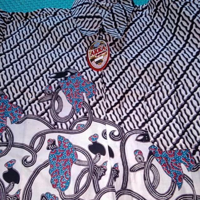 Batik Pria Lengan Pendek Premium Batik Berkah Hrb026 Motif Keratonan Kode 002 Size M L Xl Xxl