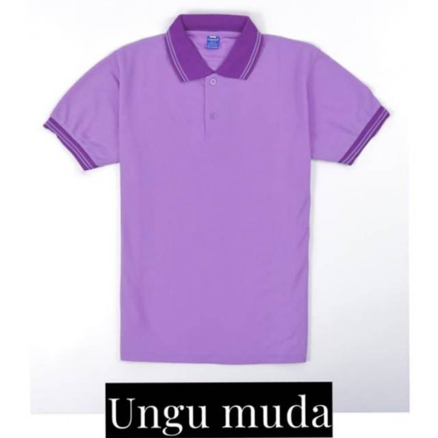 Kaos kerah/kaos wangky ungu muda