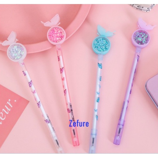 

Pulpen Gel 0.5mm Bentuk Kupu Kupu untuk Alat Tulis Sekolah / Kantor Pulpen Gliter