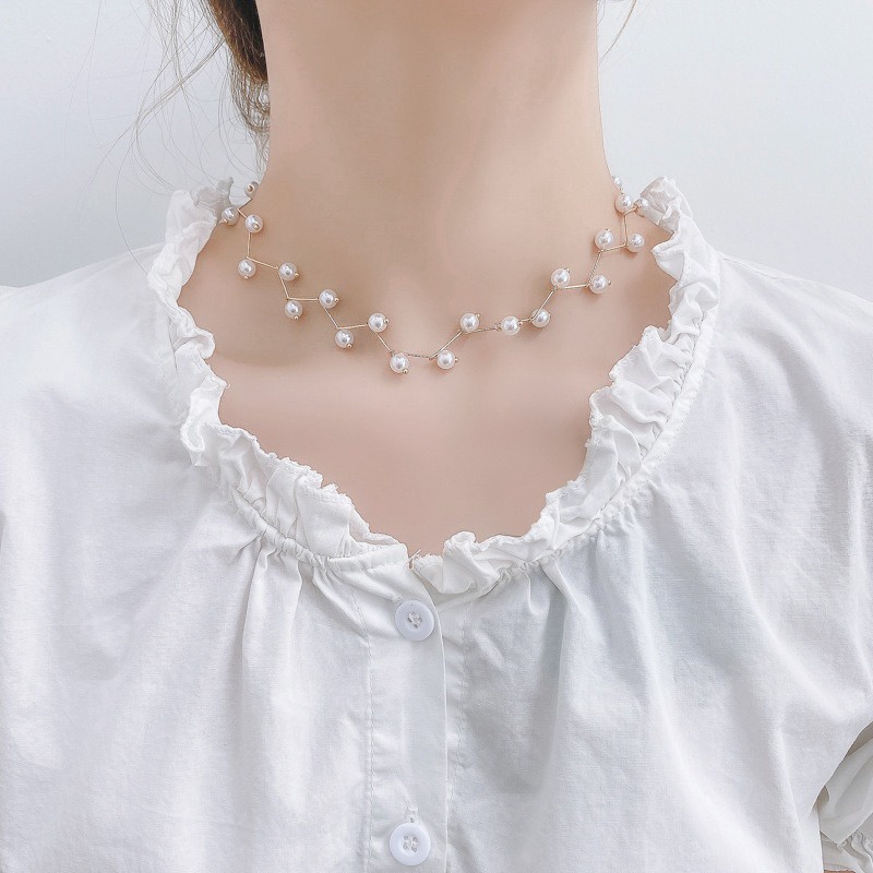 AC038 Kalung Leontine Mutiara Pearl Korea Necklace