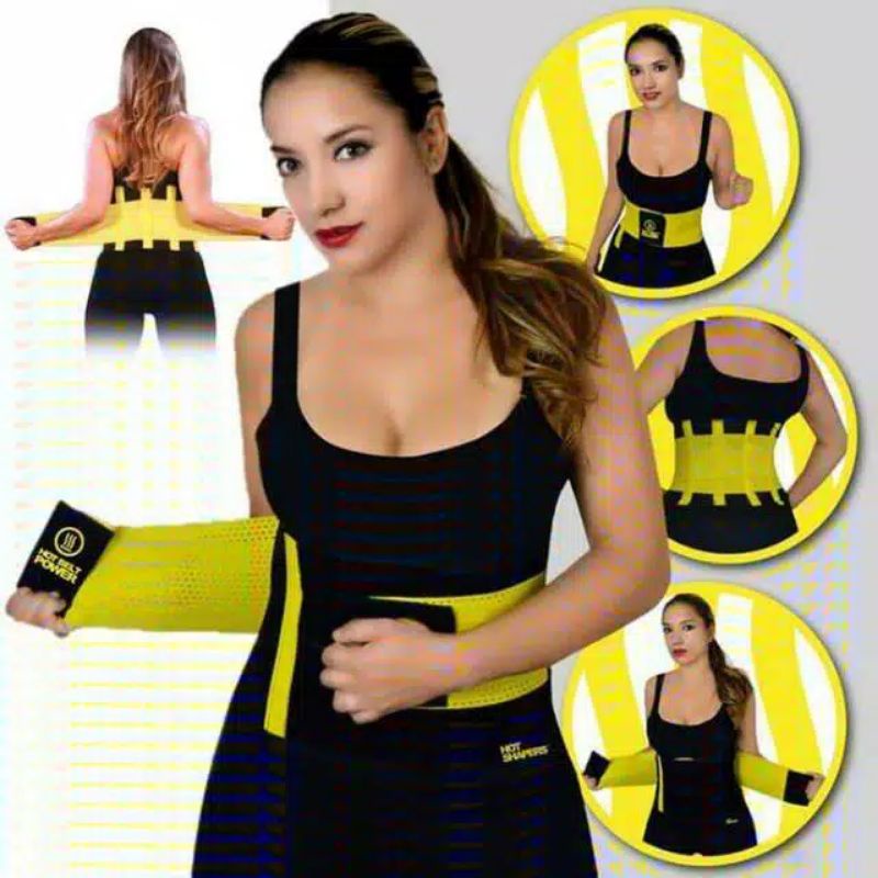 KORSET SPORT PEMBAKAR LEMAK / HOT SHAPERS POWER BELT Korset Pria Wanita Pelangsing Pengecil Perut Ho