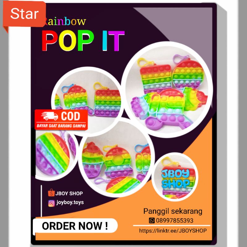 POP IT RAINBOW / POP IT GANTUNGAN / POP IT KARAKTER