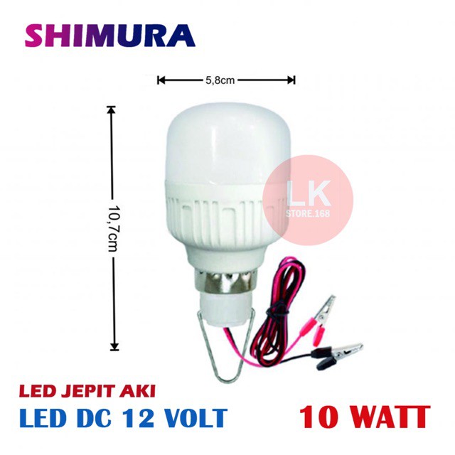 Lampu Led DC  10 Watt led DC 10W shimura DC lampu aki bohlam lampu aki adaptor lampu jualan motor