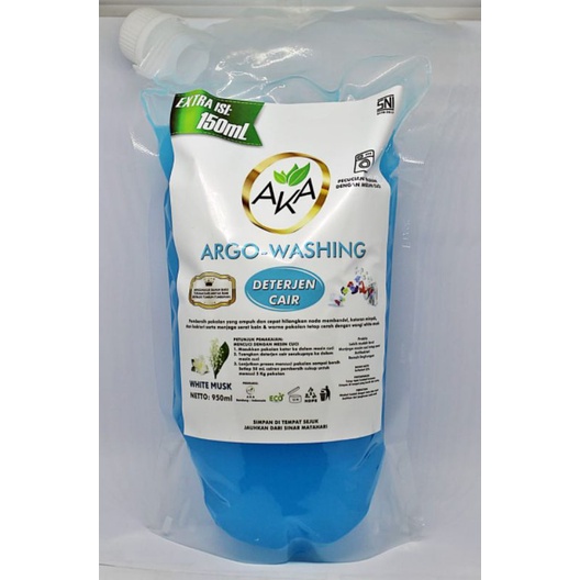 AKA PREMIUM ARGO-WASHING | Deterjen liquid - khusus mesin cuci (pouch 800ml )