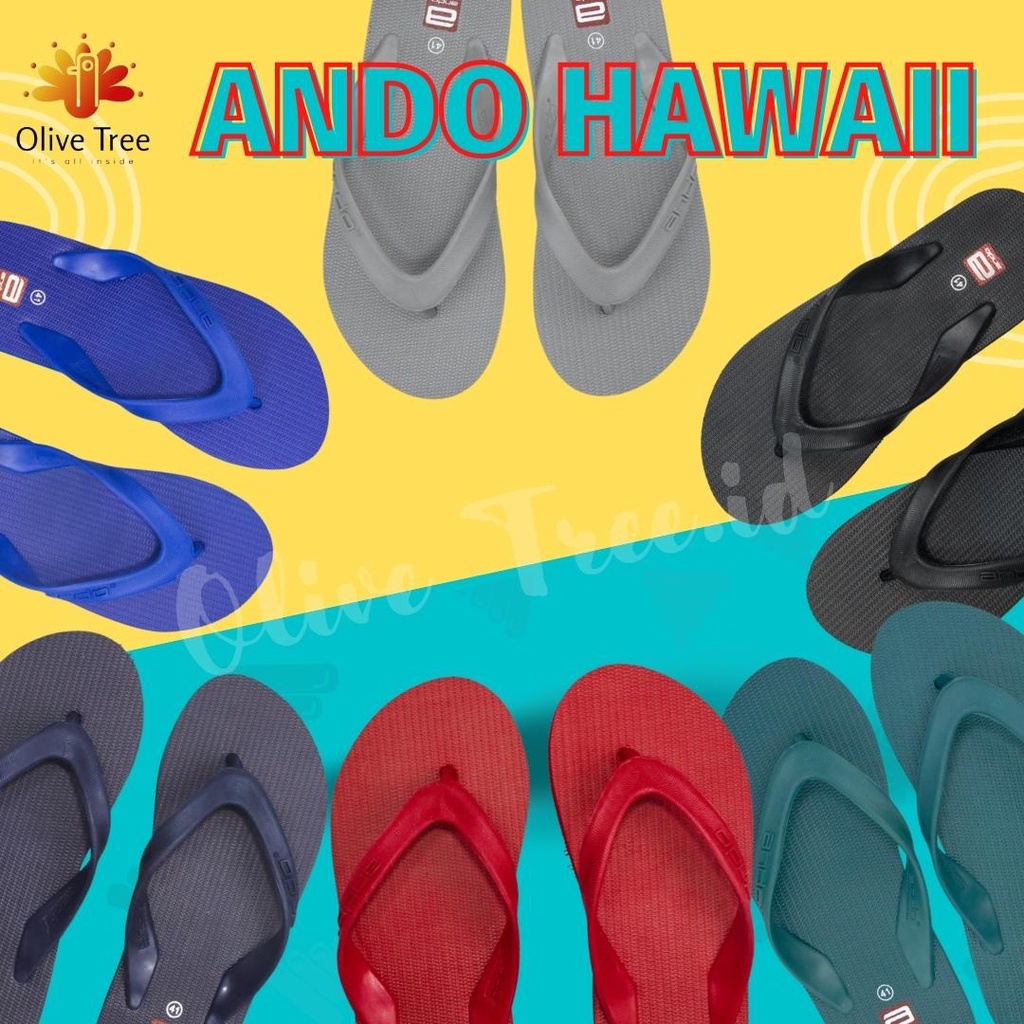 Sandal Jepit Ando Hawaii 100% Original Ando Hawai Sandal Jepit Pria Sandal Jepit Laki-laki