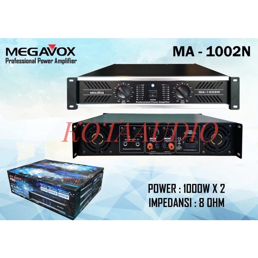 POWER AMPLI MEGAVOX MA 1002N / MA1002N / MA 1002 N ORIGINAL