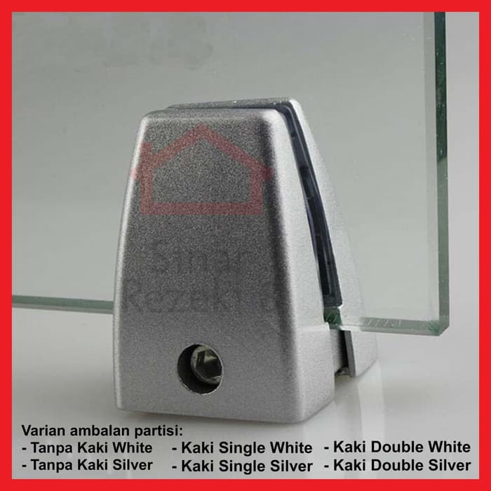 Ambalan Partisi Sekat Meja Kantor SILVER / Penjepit Akrilik Kayu