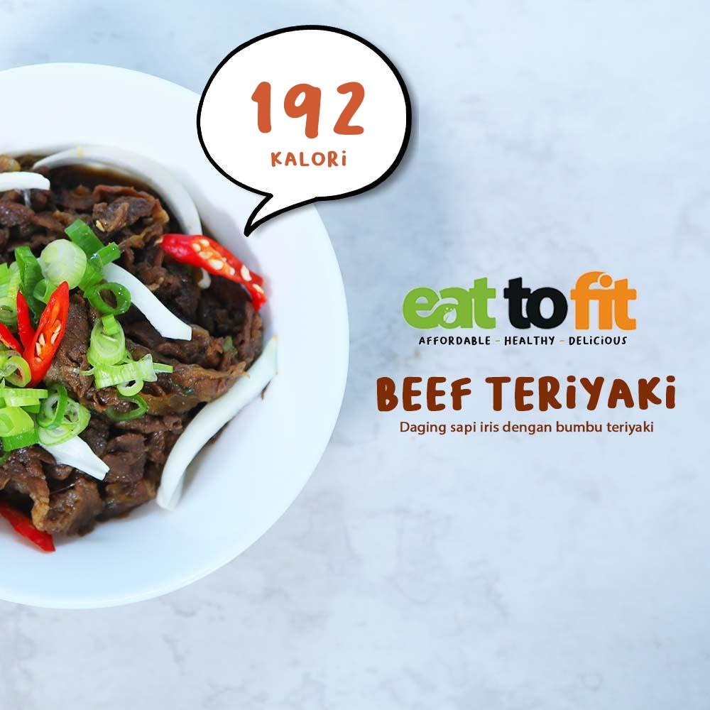 FROZEN FOOD EAT TO FIT MAKANAN DIET BEEF TERIYAKI - 100gr