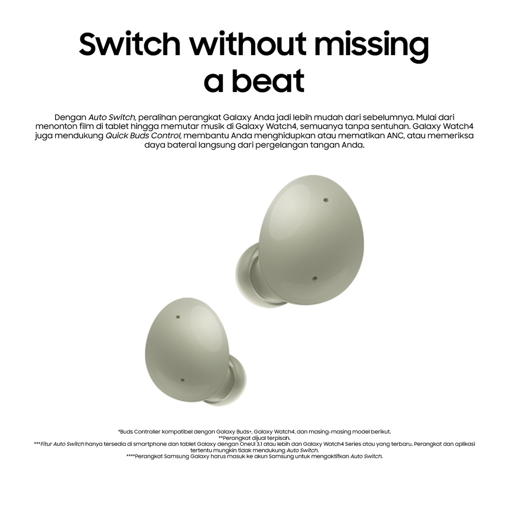 Samsung Galaxy Buds 2 Earbuds Bluetooth True wireless earphone blutut Original Garansi Resmi