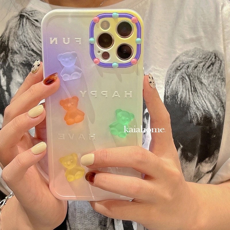 Soft Case Motif Beruang 3d Untuk IPhone 13 13Pro 13promax 11 12pro Max ProMax 7 8 Plus X Xs Xr XsMax Zzk4