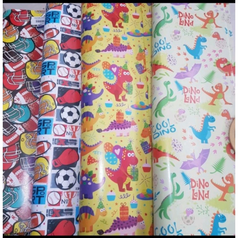 KERTAS KADO ULANG TAHUN (10PCS),/KERTAS KADO LUCU/ KERTAS KADO KARAKTER/KERTAS KADO MURAH