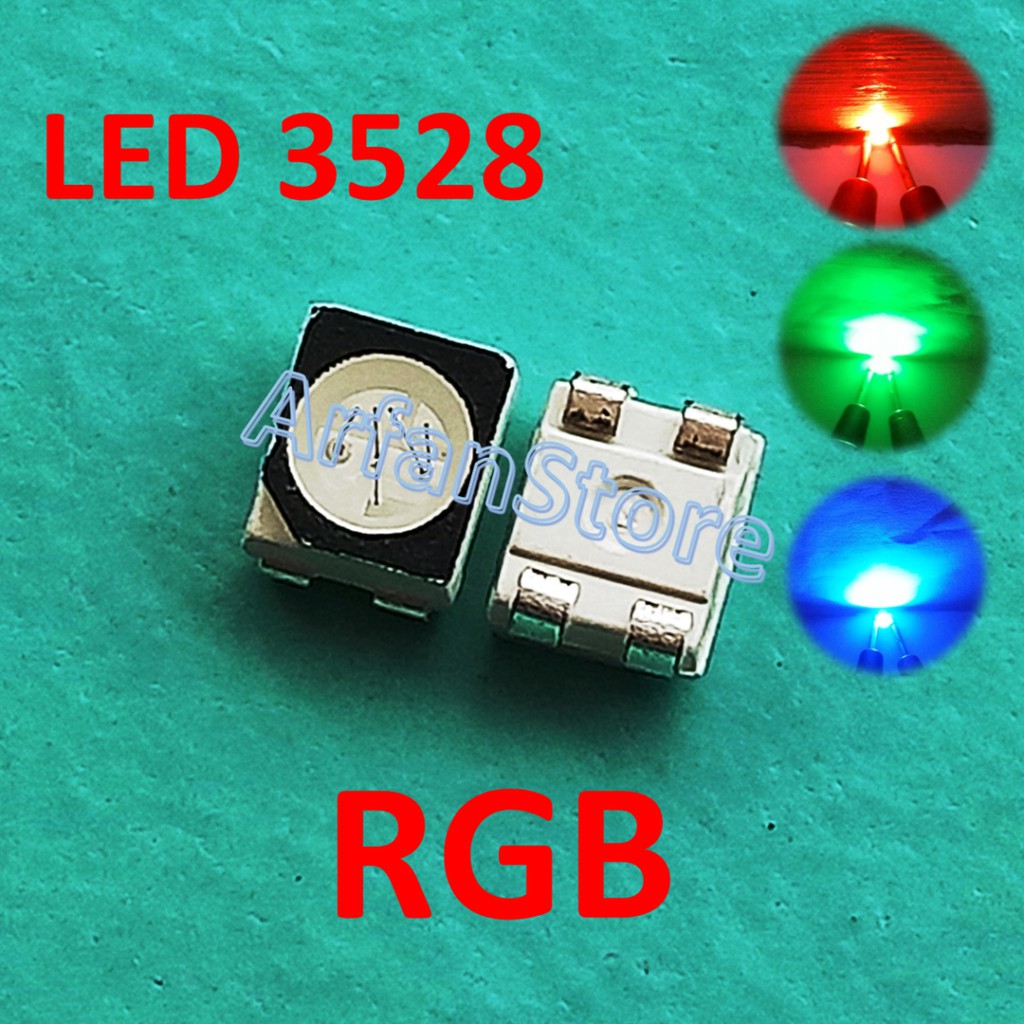 LED 3528 RGB per 20pcs Red Green Blue SMD Chip Warna Merah Hijau Biru