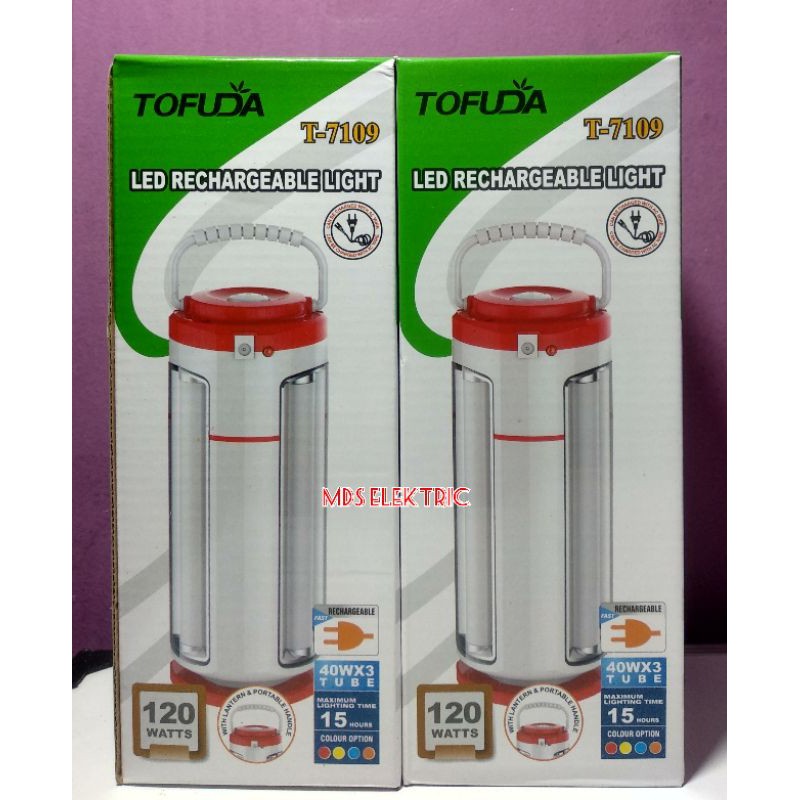 LAMPU LED EMERGENCY TOFUDA 3 SISI T-7109 / LAMPU DARURAT