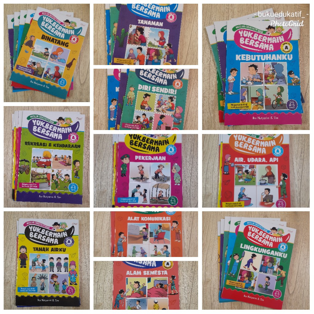 Buku TK A dan TK B semester 1 dan semester 2