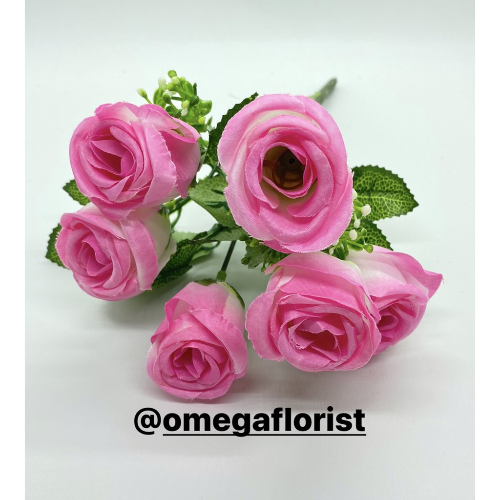 Bunga Kuncup Tropis Rose Artificial Bunga Artificial/Bunga Plastik/Bunga Dekorasi/Dekorasi Pernikahan/Pernikahan-Pink Baru