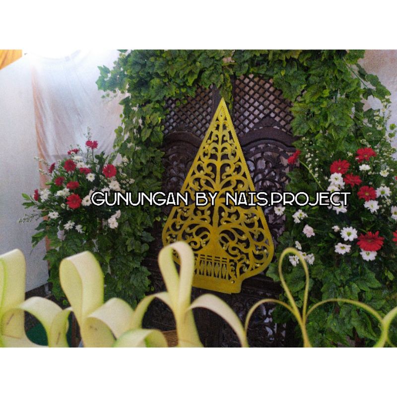 Gunungan wayang dekorasi spon karet (satu lembar)