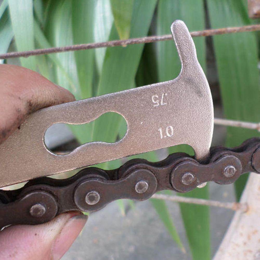 Lanfy Rantai Sepeda Memakai Checker Profesional Stainless Steel Multi-Fungsional Repair Tool Chain Link Tool Sepeda Gunung Sepeda Alat Perbaikan Alat Penghilang Pengukuran Penggaris