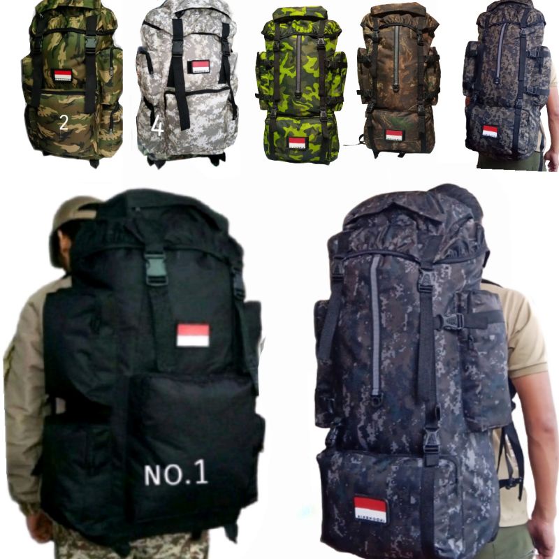 Tas tactical jumbo 80L 65L - tas army besar - tas carrier - tas gunung - tas camping - tas outdoor