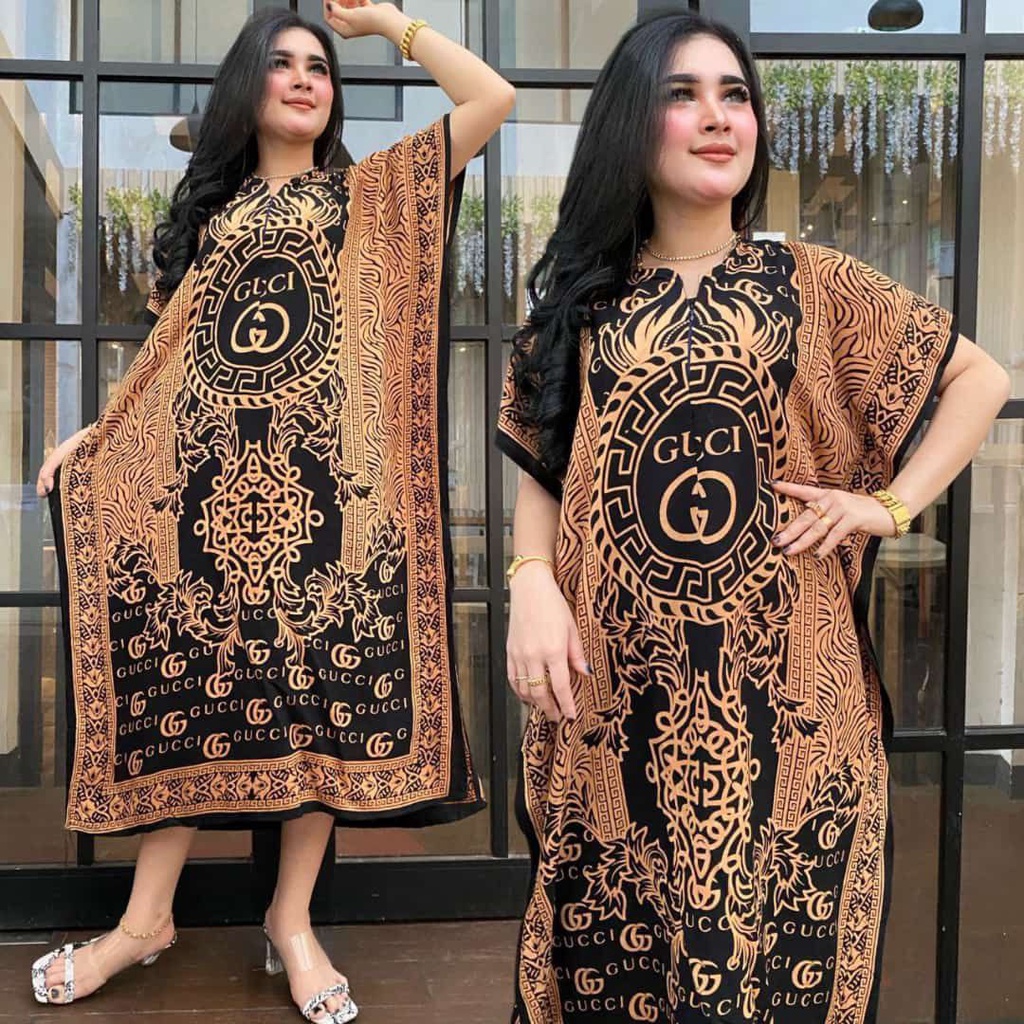 Daster Kekinian Jumbo Lowo Rayon Premium Dress Wanita Lengan Pendek Busui Baju Batik LD 120