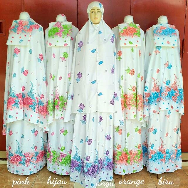 [PROMO] Mukena Bali Bunga putih, ecer