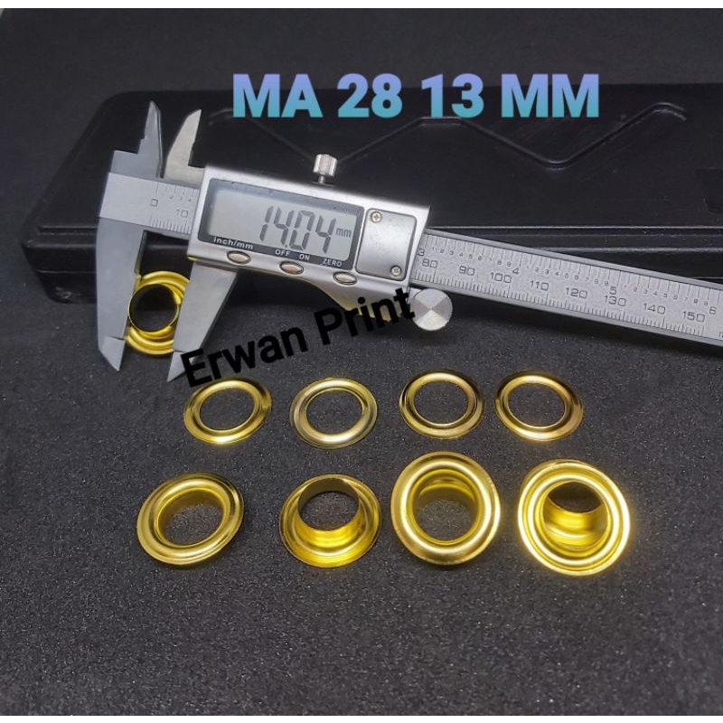 MATA AYAM 28  + RING / MATA AYAM 13 MM GOLD ( ISI 1.000 SET)