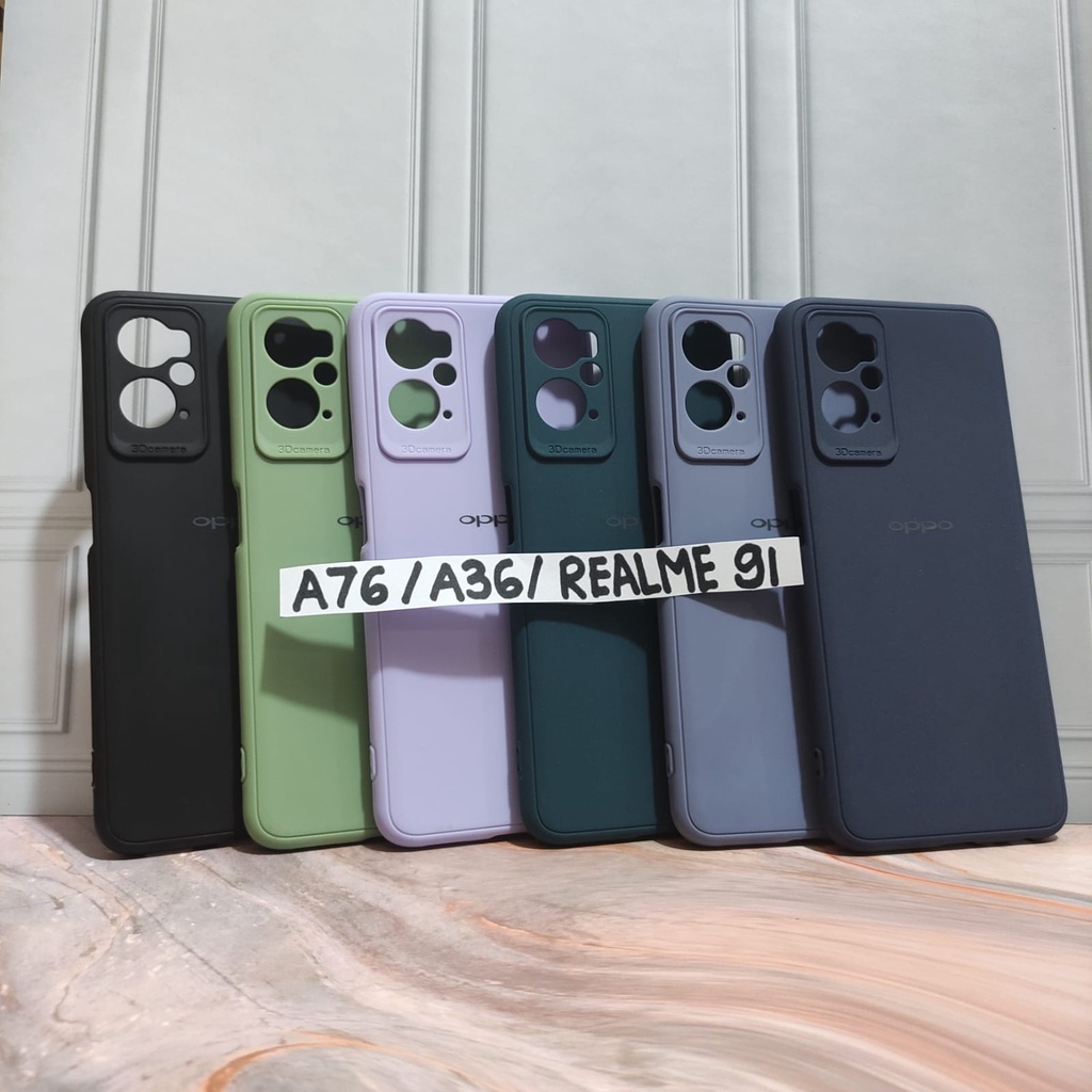 Oppo A76 4G A96 A36 Realme 9i Soft Case Candy Warna Warni Macaron Protector 3D Camera Silicon SenseAcc