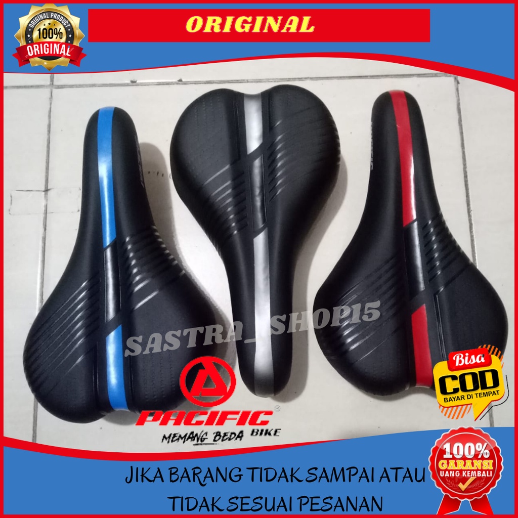 Jok Sadel Saddle Sepeda Pacific Gunung Mtb Fixie Empuk Busa Tebal Murah