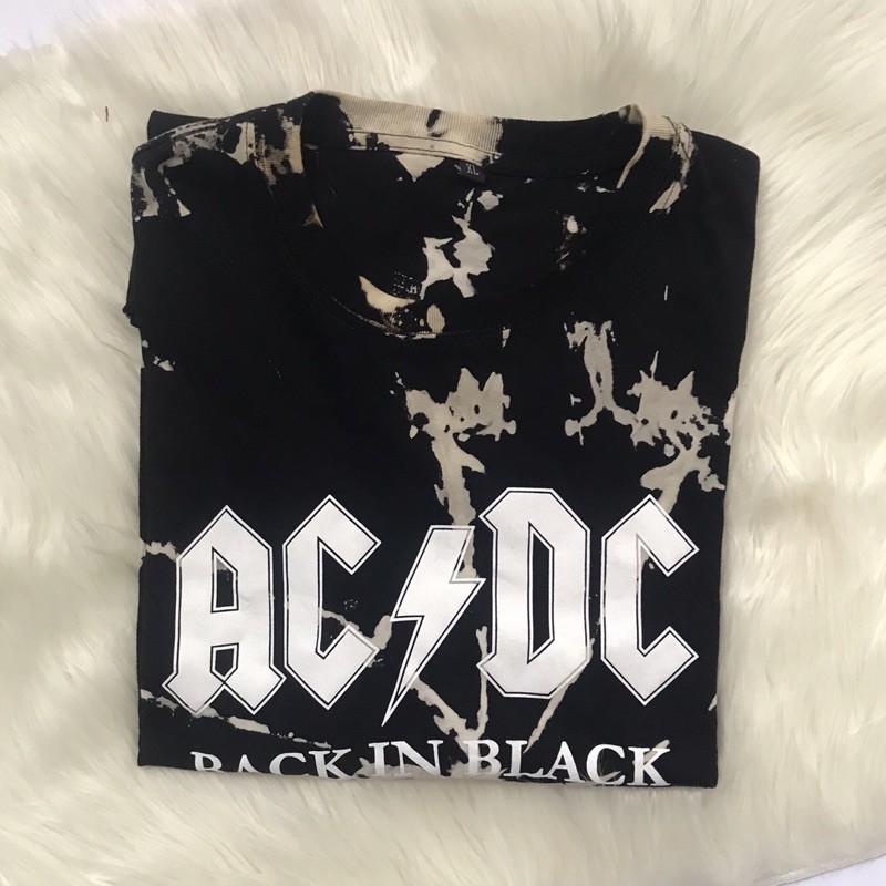 Tie Dye Shirt ACDC BACK IN BLACK