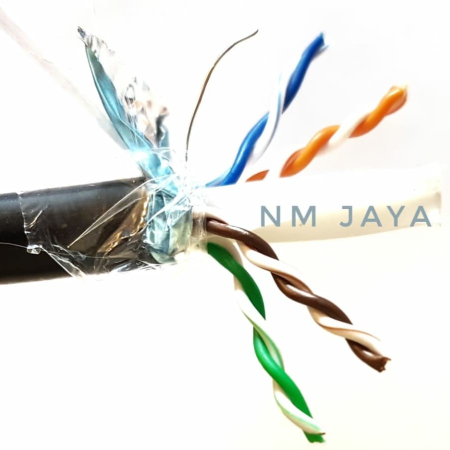 Belden STP Cat6 Outdoor 45 Meter 50106F Black siap pakai sudah dipasang Rj45 Stp Cat6 Belden