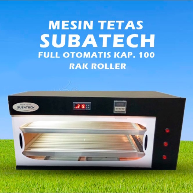 SUBATECH Mesin Tetas Telur Full Otomatis Kap.100 Rak Roller Penetas