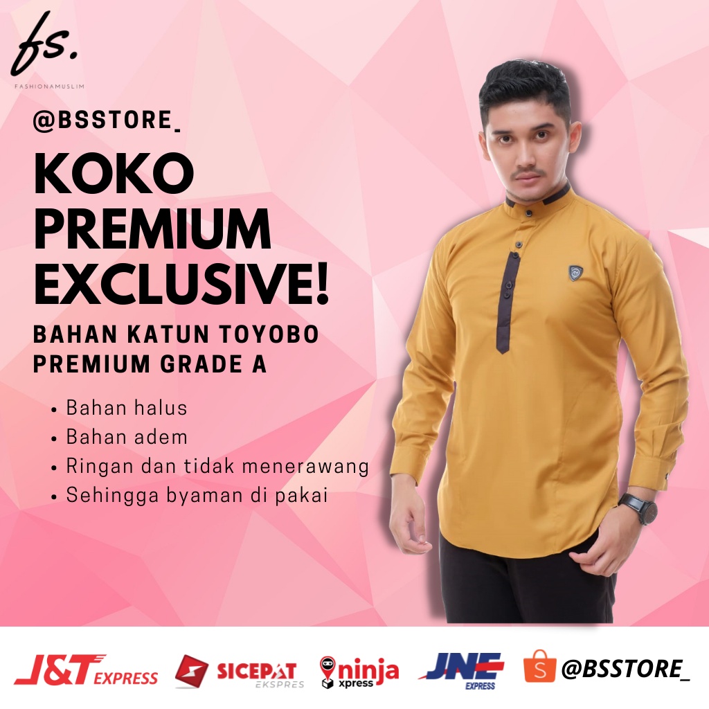 Baju Solat Kokoh Koko Jubah Pria Anak Laki Laki Dewasa Cowok Murah Kekinian Motif Bordir Model Jas P