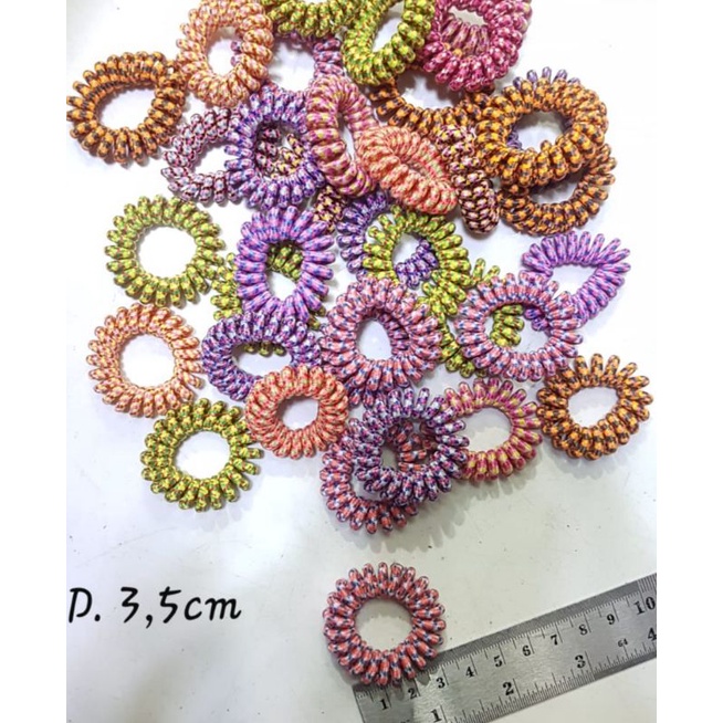 (ISI 4PCS) KARET RAMBUT SPIRAL MURAH