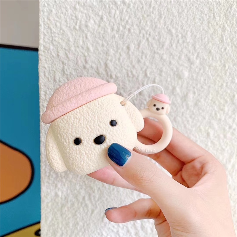 Casing Earphone Silikon Bluetooth Kartun Teddy Dog Lucu Untuk Airpods1 2 3 pro PRO2 I13 pro Inpods 12 I12 I11 I9S I23 Airpods3