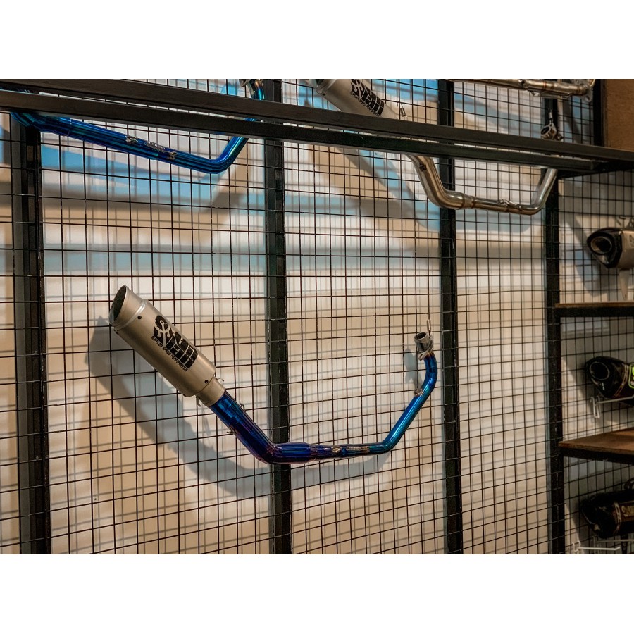 KNALPOT VILLAN RUNNER1 heder blue R15 GSx150 cbr150 cb150 vixion