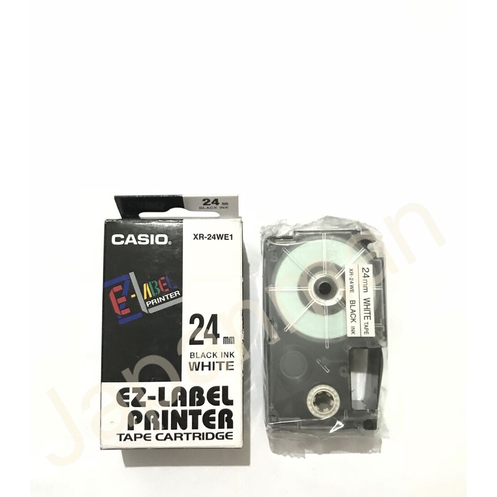 

Casio 24mm Black Ink White EZ Label Printer Tape Cartridge XR-24WE1