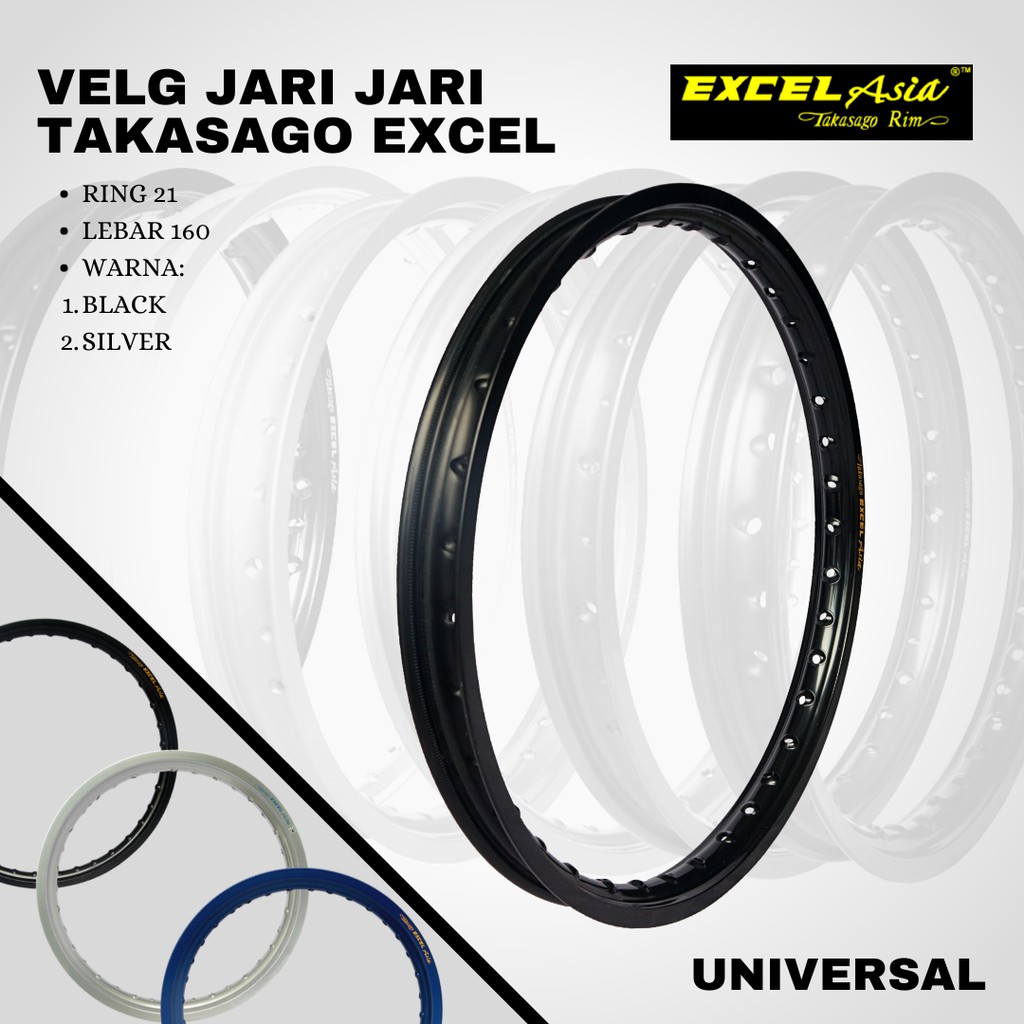 Velg  pelek Takasago excel asia 160 ring 21 GOLD