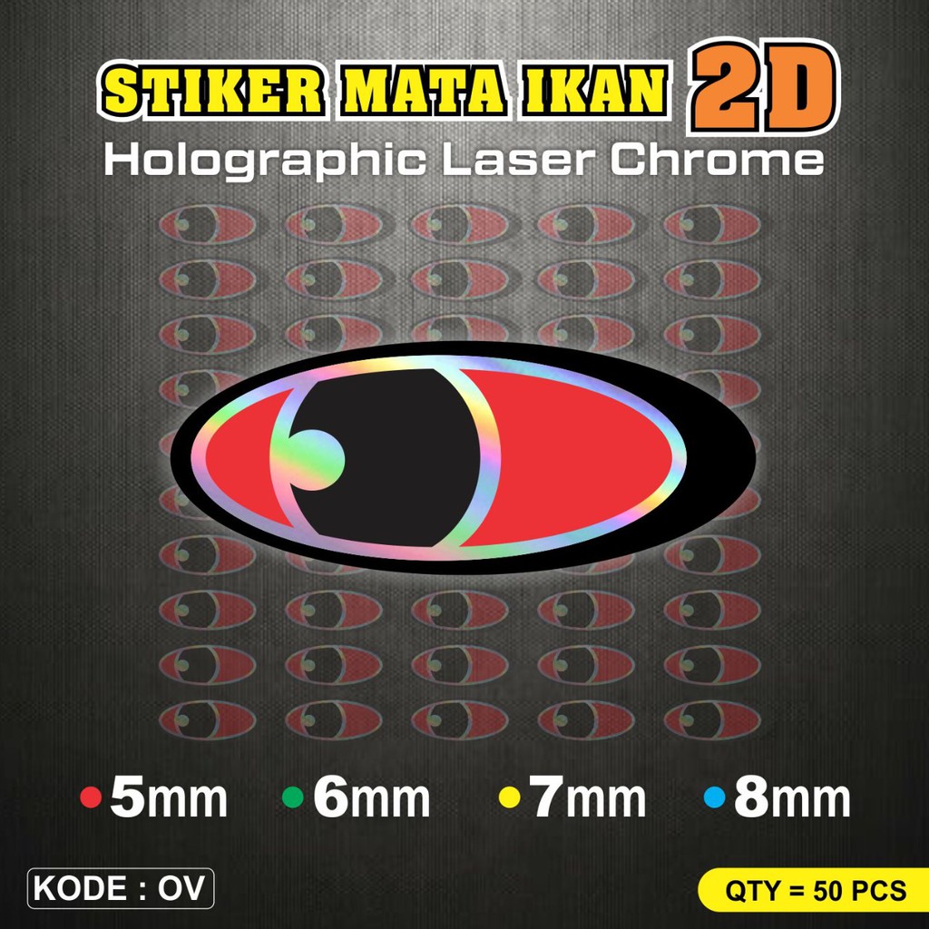 STIKER MATA IKAN 2D LURE METALJIG JM SFC umpan tiruan