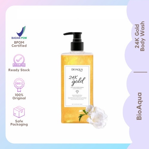 [ORI] Bioaqua 24K Gold Sabun Mandi Kecantikan Perawatan Kulit Halus &amp; Kencang - BPOM 400ml