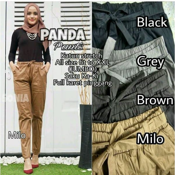 DB - JOGER PANTS KATUN ORI STRECTH JUMBO XXXL PINGGANG ADA TALI PENGATUR