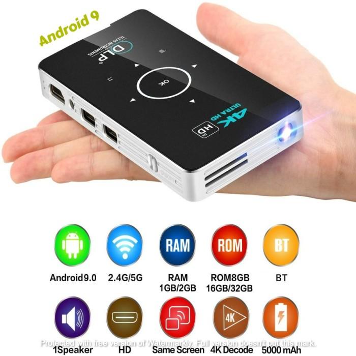 

Irled | C6 Dlp Projector / Proyektor Mini Smart Android6 S905X 4Core