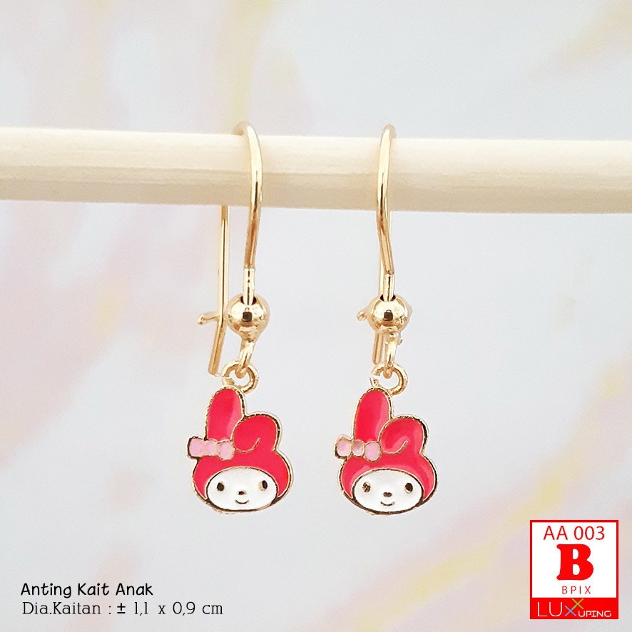 AA 003 Anting Anak Kucing Lucu Melody Sanrio Perhiasan Set Xuping Anak Merk Yaxiya Luxx Xuping