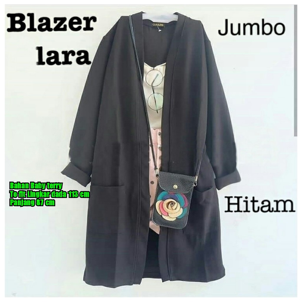 QFS BLEZER LARA / COKSU / HITAM / NAVY / FIT TO XL