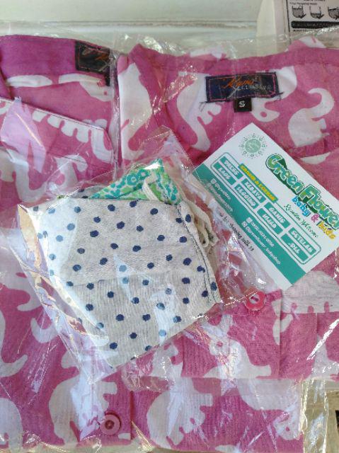 Baju Couple Batik Anak Adik Kakak 1- 8 Tahun Motif Hewan Dinosaurus