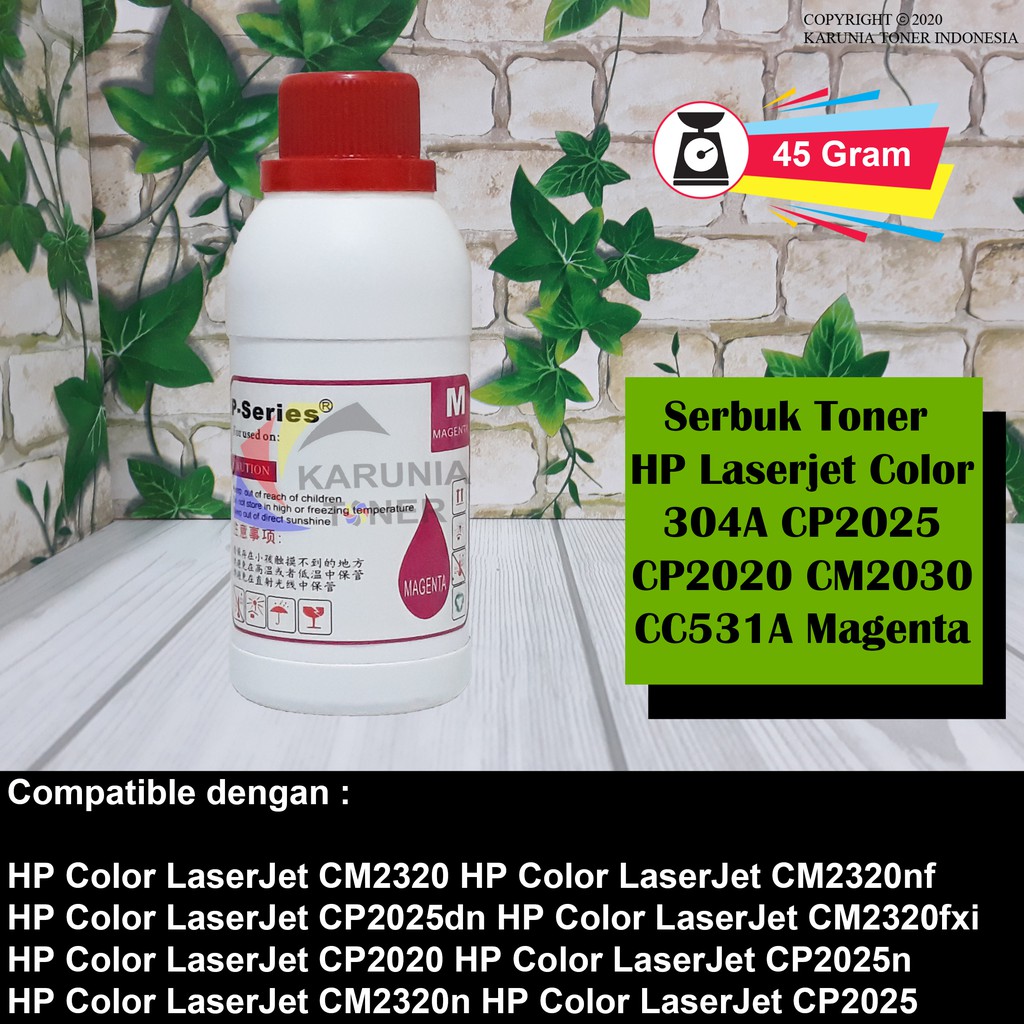 Serbuk Toner HP Laserjet 304A CP2025 CP2020 CM2030 CC531A Color 45 Gram