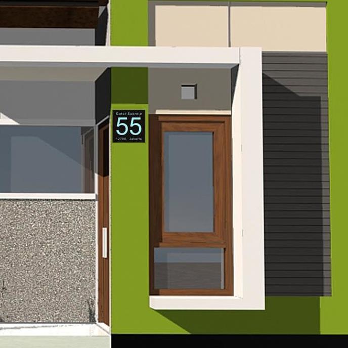 WALL STICKER CUSTOM NOMOR RUMAH CUTTING STIKER GLOW IN THE DARK NYALA