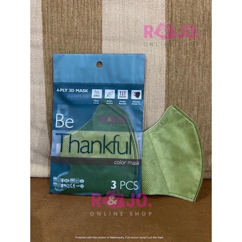 Masker Thankfull Duckbill 4ply 3D Mask Sachet isi 3pcs