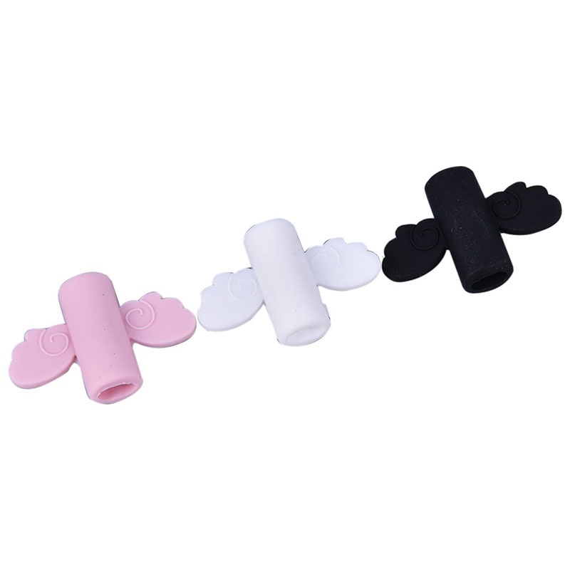 {LUCKID}2Pcs Cute Angel Wing Cable Protector USB Cable Winder Organizer Holder for phone