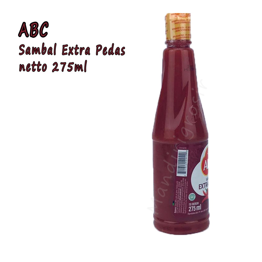 SAMBAL * EXTRA * PEDAS * 275ML* ABC * KEMASAN BOTOL